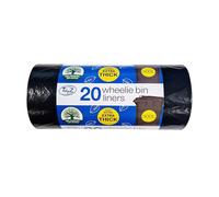 Tidyz 20 pack EXTRA LARGE 300L Wheelie Bin Liners, 18 microns, Leakproof - Eco-Friendly Made from 100% Recycled Plastic, Roll of 20 Bags