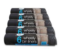 Tidyz 30 Extra Large Wheelie Bin Liners Waste Rubbish Bags 300L