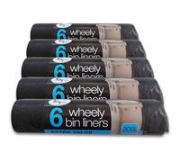Tidyz 30 Extra Large Wheelie Bin Liners Waste Rubbish Bags 300L