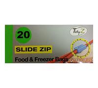 Tidyz 6 X Sandwich Slide Zip Food & Freezer Ultimate Strength 17 X 19 cm-20 Bags, Black, 10 x 10 x 10 cm