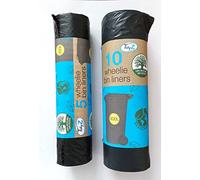 Tidyz Black Wheelie Bin Liners - 15 Liners Pack - 300L
