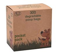Tidyz Degradable Poo Bags- Very Strong 300 Bags Pocket Size With Tie Handles