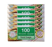 TidyZ Double Zip Food Bags 100 Assorted Pack