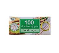 TidyZ Double Zip Food Bags 100 Assorted Pack