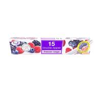 TidyZ Double Zipper Freezer Bags 15 Pack