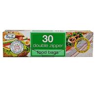 Tidyz Double Zipper Plastic Zip Seal Food & Freezer Large Storage Bags Ultimate Strength Resealable