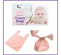 Tidyz Fragranced Nappy Sacks Jumbo Box - 4 x 200 pack (800 in total)