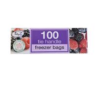 TidyZ Freezer Bags with Tie Handles 100 Assorted Pack