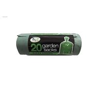 Tidyz Garden Sacks Rubbish Bags - Green Heavy Duty 50 litres x 20 pack - 89cm Extra Stong Bin Sacks With Tie Handles