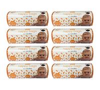 TidyZ Pack of 100 Nappy Bags Thick Strong On A Roll with Tie Handles (800 Bags)