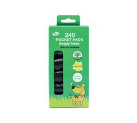 Tidyz Pocket Pack Fragranced Doggy Bag with Tie Handles (Pack of 12) 548612