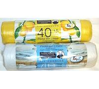 Tidyz Scented Pedal Bin Liners With Tie Handles XL 15 Litres per Bag,Pack of 2