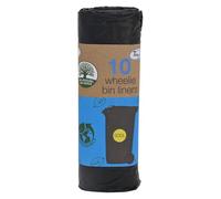 Tidyz Super Strong Wheelie Bin Black Bin Liners 10 Pack (300 Litres)