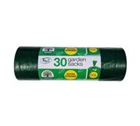 Tidyz Ultimate Garden Sacks Plastic Roll Bin Bags (Pack Of 30) Green (One Size)