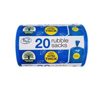 Tidyz Ultimate Jumbo Plastic Roll Rubble Sacks (Pack Of 20) Blue (One Size)