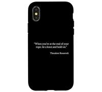 Tie a Knot and Hold On Shirt Theodore Roosevelt Quote Case for iPhone X/XS