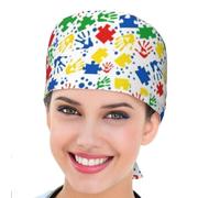 Tie Back Head Cover Autism Glowing Puzzle & Heart Hats Elastic Adjustable Working Cap For Tennis Work Men