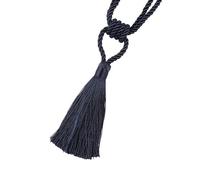 Tie Backs For Curtains 1 Pcs Tiebacks With Tassel Clips Rope Tie Backs Holdbacks Home Accessories Decorative Curtain Decor Cord(Navy)