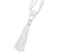 Tie Backs For Curtains 1 Pcs Tiebacks With Tassel Clips Rope Tie Backs Holdbacks Home Accessories Decorative Curtain Decor Cord(White)