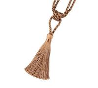 Tie Backs For Curtains 1 Pcs Tiebacks With Tassel Clips Rope Tie Backs Holdbacks Home Accessories Decorative Curtain Decor Cord(Flaxen)