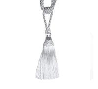 Tie Backs For Curtains 1PCS Curtain Tiebacks Tassel Clips Rope Tie Backs Holdbacks Decorative Holder Accessories For Drape(Silver)