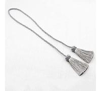 Tie Backs For Curtains 1Pcs Tassel Curtain Tieback Gold Tiebacks For Curtains Rope Holder Accessories Polyester Cord Blackout(Silver)