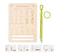 Tie Board - Wooden Standard as shown Skill Development | Educational Game with Rope Practice, Fine Motor Skills Training, Learning Kit | Home,Annive