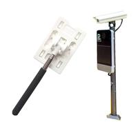Tie By Parking - Telescoping Toll Tool, Card Stick | Contactless Parking Device With Feathers, Vehicle Payment Tool For Car Toll Fees, Rod, Pure White + Elegant Black, Se référer à la description