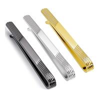 Tie Clip for Men Gun Black Gold Silver, Tie Bar and Tie Pin Clip for Regular Ties Traditional Ties, Unique Mens Tie Clip Tie Clasp Black Suitable for Wedding, 2.5", Non-Precious Metal, No Gemstone