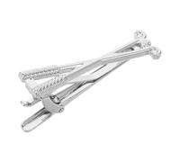 Tie Clip Titanium Steel Silver for Men Golf Club Shaped | Polished Smooth Finish Compact Minimalist Style Keeps Tie in Place Strong Grip for Wedding and Business Wear