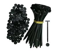 Tie Clips Car Nylon Universal Cable Tie Buckle Plastic Flanges Zipper Straps Heavy Duty Self-Locking Bracket Clamping Bands(50 pcs)