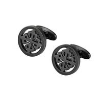 Tie Clips for Men 1 Pair Of Shirt Sleeve Studs, Cufflinks, Cross Flower Stainless Steel, Knight Sword Business(Black)