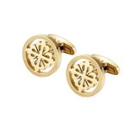 Tie Clips for Men 1 Pair Of Shirt Sleeve Studs, Cufflinks, Cross Flower Stainless Steel, Knight Sword Business(Gold)