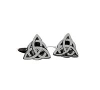 Tie Clips for Men Creative Celtic Knot DIY 18K Gold Plated Stainless Steel Cufflinks, Accessories, Light Luxury, Gifts For Father And Husband(Silver)