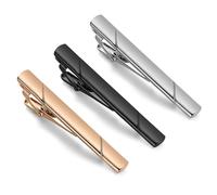 Tie Clips for Men, Shiny Necktie Tie Bar Pinch Clips, Valued Pack in a Gift Box(Morden Style)