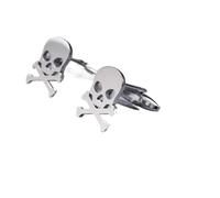 Tie Clips for Men Stainless Steel Punk Pirate Skull Cufflinks Vintage Viking Skeleton Mens For Shirts Personality Rock Party Accessories