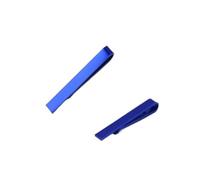 Tie Clips Tie Clips For Men Classic Stainless Steel Gold Color Slim Collar 43x5mm One Piece(Blue)