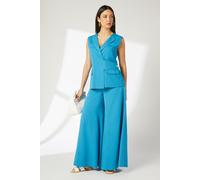 Tie Detail Sleeveless Blazer Principles Blue 10