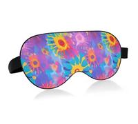 Tie Die Colorful Aesthetic Travel Essential Eye Masks with Elastic Adjustable Band Blackout Blackout Sleeping Eye mask Home
