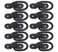 Tie Down Anchors Heavy Duty, Surface Mount D Ring (Black) | Zinc plated for outdoor use, Ideal for trailers, boats, Motorcycles, Easy installation