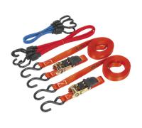 Tie Down & Bungee Cord Set 6pc - Sealey TD285SBD New