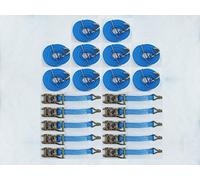 Tie Down Ratchet Straps 1.5T 5M x 25MM X10 (Cargo Lashing Rack Load J Claw)