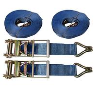 Tie Down Ratchet Straps 10T 75MM 10M X2 (Cargo Lashing Rack Load J Claw)