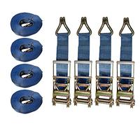 Tie Down Ratchet Straps 10T 75MM 10M X4 (Cargo Lashing Rack Load J Claw)