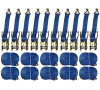 Tie Down Ratchet Straps 5T 50MM 20M X10 (Cargo Lashing Rack Load J Claw)