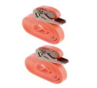Tie Down Ratchet Straps Heavy Duty 35mm Wide, Endless Cam Buckle Ratchet Straps 2000kg Load Capacity Adjustable Tensioning Straps For Motorcycles Trailer Kayak Orange(3.5cmx6m/1.37x236in)
