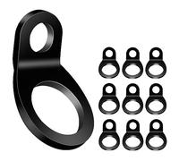 Tie Down Strap Rings Tie-Down Anchors Hooks Stainless Steel Lashing Rings with Black Powder Coating for Tiedown Attachment Points for Dirt Bike, Motorcycle, Trailer,Pickup,Truck,Camper,RV (Pack of 10)