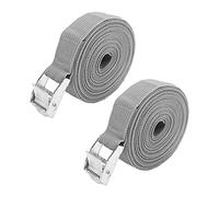 Tie Down Straps, 2pcs Heavy Duty Zinc Alloy Adjustable Ratchet Lashing Straps Cam Buckle Tensioning Belts for Truck Car Motorcycle Luggage Cargo, Grey(4m)
