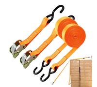 Tie Down Straps Adjustable 2-Piece Heavy Duty Storage Rope with Buckle | Tie Down Cargo Securing Straps for Truck Motorcycle Automotive Tailgate Travel Luggage Trailer Boat SUV Camping