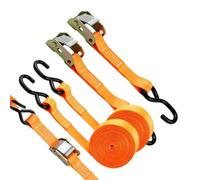 Tie Down Straps Adjustable 2-Piece Quick Lock Support Rope with Buckle | Tie Down Cargo Securing Straps for Truck Motorcycle Automotive Tailgate Travel Luggage Trailer Boat SUV Camping
